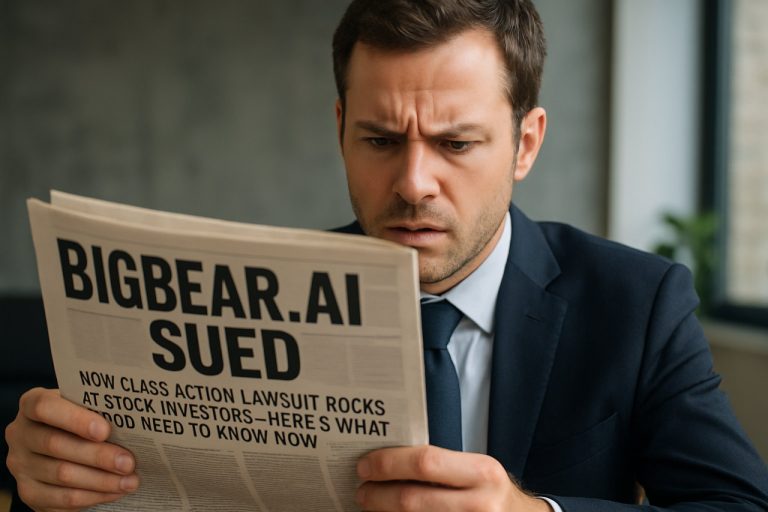 BigBear.ai iesūdzēts: Jauna kolektīvā prasība satricina AI akciju investorus—šeit ir tas, kas jums tagad jāzina
